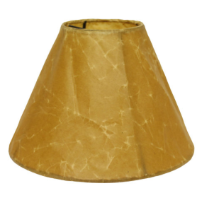 Slant Empire Softback Lampshade With Bulb Clip, Brown (Color: Brown)