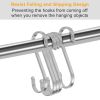 5 Pcs Flat S Stainless Steel Hooks Heavy Duty Hook Hangers for Kitchen Bathroom Closet Store