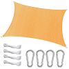 Rectangle Top Canopyx% UV Block Awning Shelter 185GSM HDPE Patio Cover with Snap Hooks Ropes for Outdoor Garden Backyard