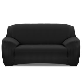 Sofa Cover Printed Stretch Sofa Furniture Cover Soft Sofa Slipcover Polyester Furniture Protector Cover (Option: SofaCoverBLKSofaCoverBLK3S)