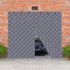 8*7FT Magnetic Thermal Insulated Garage Door Curtain for Winter Singe-Car Garage Screen with Magnetic Closure 6 Roll Up Buckle Straps for One Cars Wea
