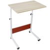 31.5x15.74x35in Mobile Laptop Desk Height Adjustable Rolling Wheels 88LBS Load Standing Table Sofa Bed Side Desk Cart Home Office Use